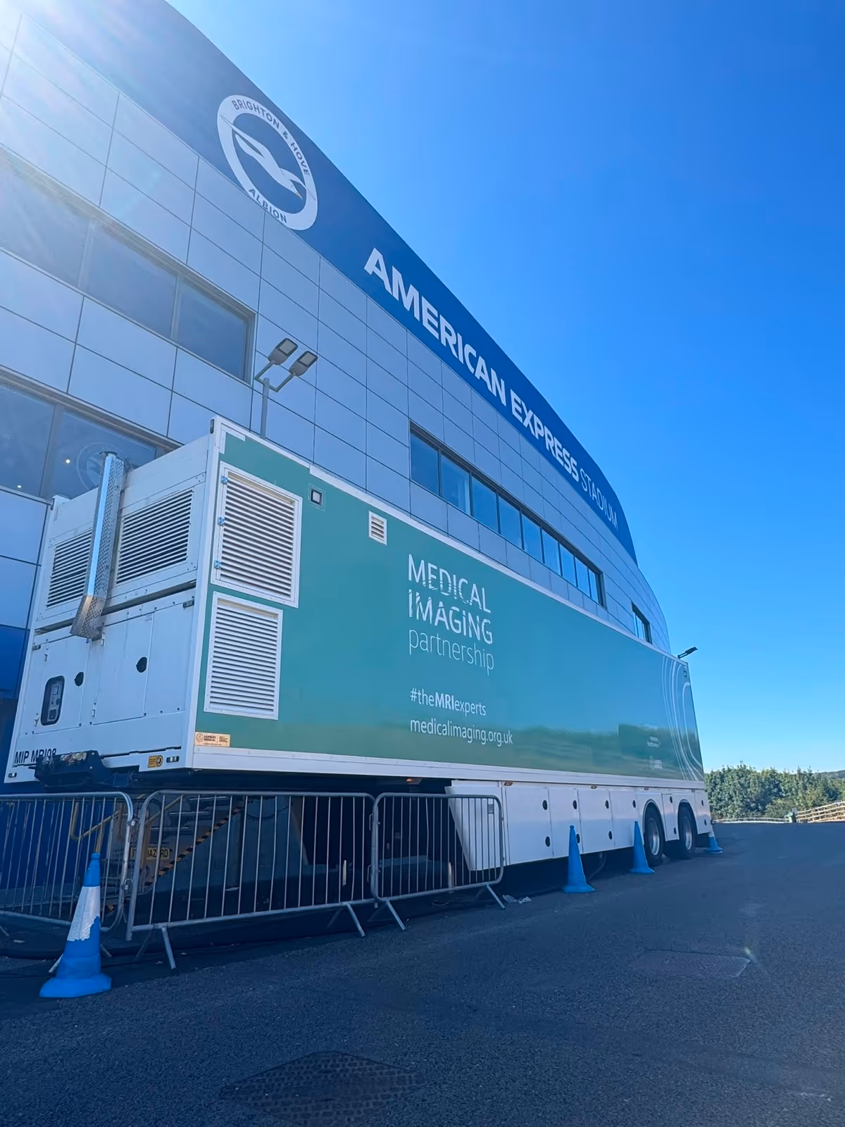 The mobile 1.5T Siemens MRI unit at the Brighton Diagnostic Treatment Centre