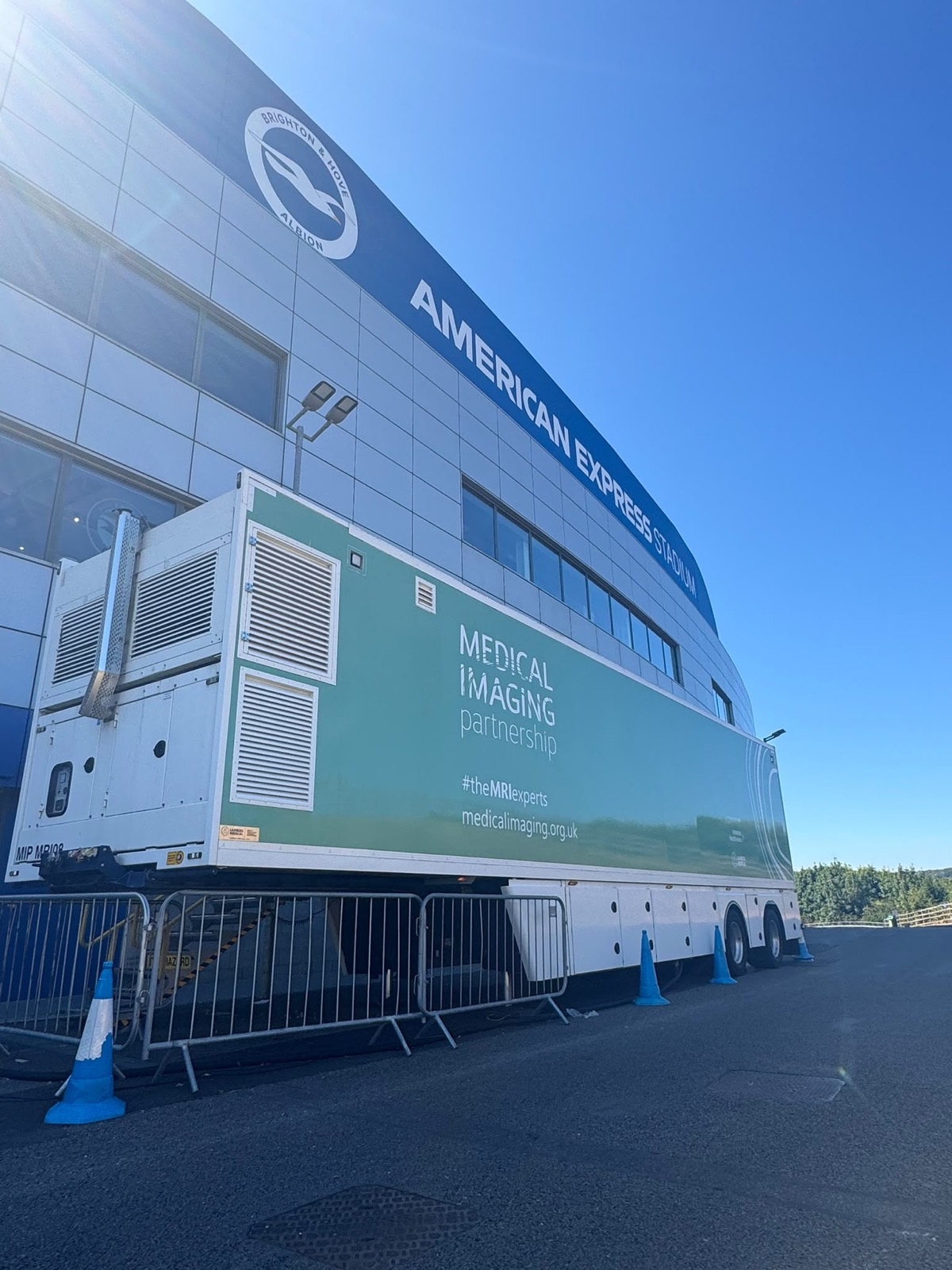 The mobile 1.5T Siemens MRI unit at the Brighton Diagnostic Treatment Centre