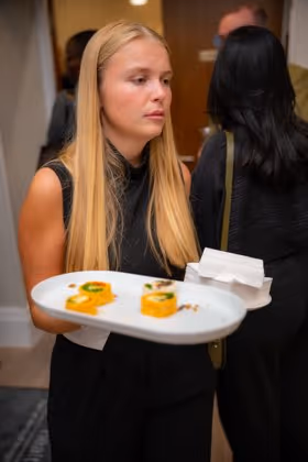 Refreshments served during the evening